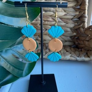 Candy inspired handmade polymer clay dangly earrings